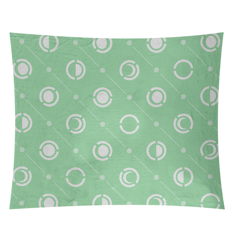 Tapisserie, H 27,5 po x l 37,5 po, Vert/blanc