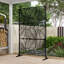 Pacifa Series 6 ft. H x 4 ft. W Metal Privacy Screen With Flowleaf Pattern-99335828