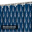 Rideau de douche géométrique Batik Blue avec 12 crochets-919688215