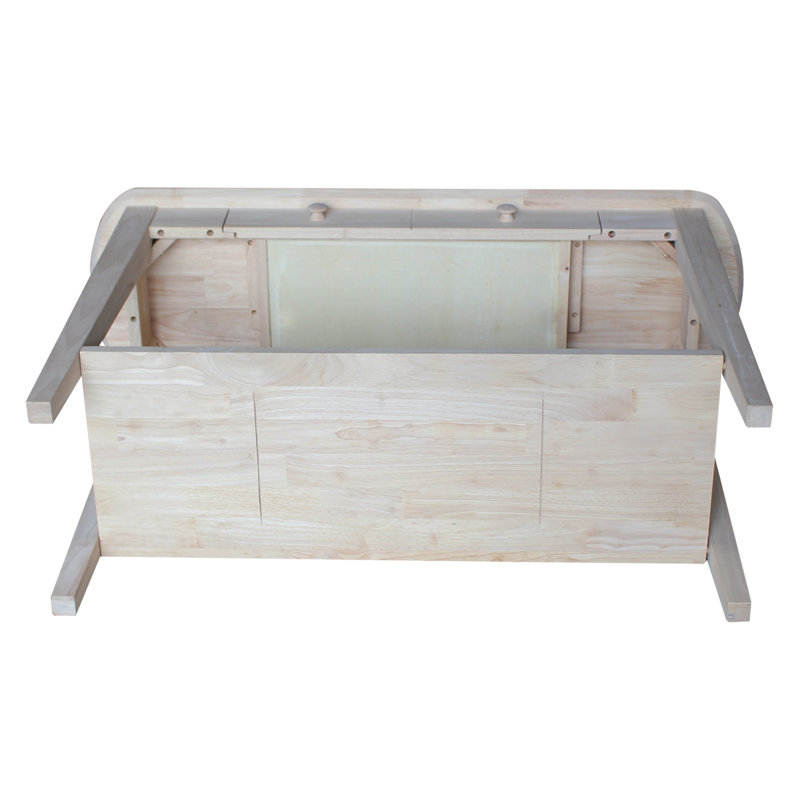 Manatuto 46'' Unfinished Solid Wood Console Table