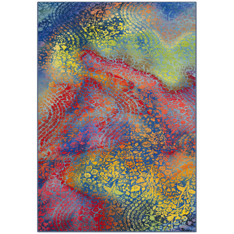 Darcy Performance Machine Washable Abstract Rug