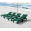 Ensemble de 12 chaises longues en polyrésine d'extérieur imperméables, légères et réglables Nestl-129208639-132211795