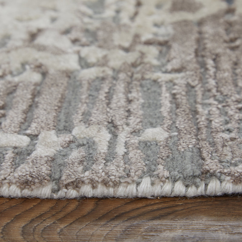 Gyanna Modern Abstract, 1'-6" X 1'-6" Swatch, Brown/Tan/Black, Runner 2'6" x 8'