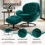 Fauteuil d'appoint avec repose-pieds Anouk-99861132