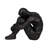 Jordann Contemporary Textured Polyresin Seated Human Figure Sculpture with Abstract Detailing-1093485681