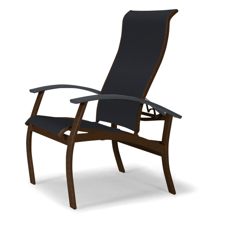 Chaise de patio Askar, Kona texturé, Noir 5D Sunbrella®, Graphite classique