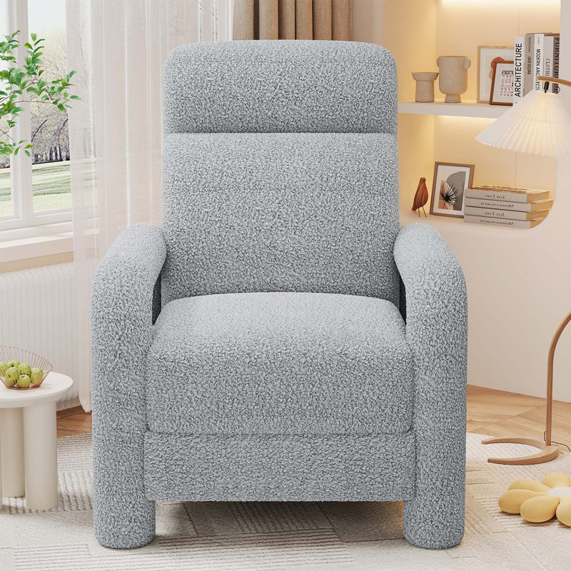 Fauteuil inclinable polyvalent pour la détente et le style dans le salon, Gris clair