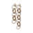 Decorative Wall Hanging Objects for Home Decor – White & Gold Wall Sculpture Chains with Linked Circle Design – Modern Statues for Kitchen Decor or Decorations for Living Room Shelf Styling Set of 2 – 35", White & Gold