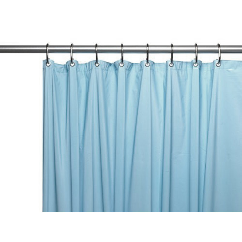 Doublure de douche simple en vinyle magnétisé robuste Ianthe, 72" H x 70" W, Menthe, jade