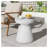 Outdoor Ponti Travertine Side Table,White