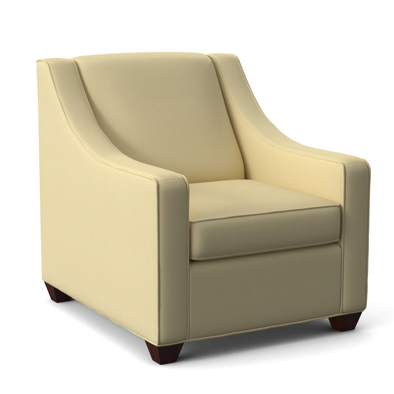 Phillips Upholstered Accent Chair, Empire Mahogany, Dillon Buff
