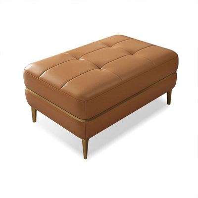 Banc rembourré orange