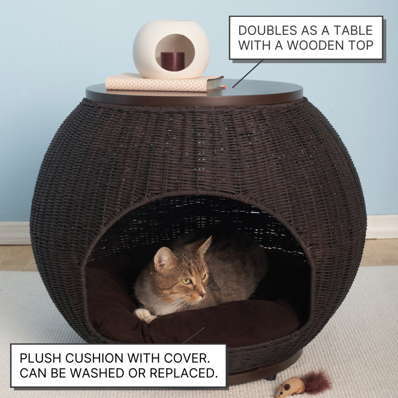 End Table Dog Dome, Espresso