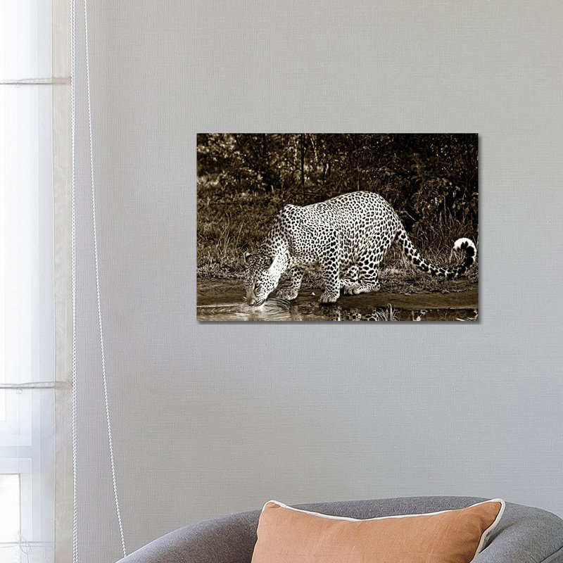 Refreshed Leopard by Klaus Tiedge - Wrapped Canvas Print, 66.04 cm H x 45.72 cm W x 1.91 cm D