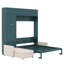 Murphy Wall Bed Sofa with Storage Shelves & Space Saving Design-813028530
