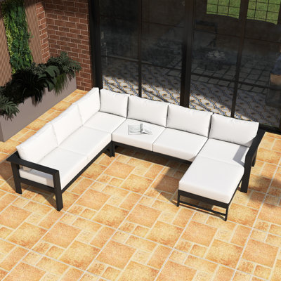 U-Shaped Multi-Person Outdoor Sofa Set