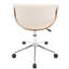 Chaise de bureau en noyer et crème