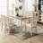 Solid Wood Redoak beech white and gray Dining Table-24373708