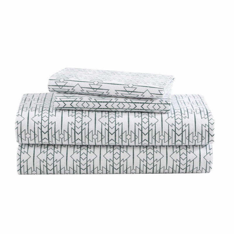 Ensemble de draps 100% coton 200 fils, Ensemble de draps pour grand lit avec 2 taies d'or, Bois sauvage