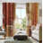Burnt Orange Curtains 2 Panels Abstract Rust Curtain Room Darkening Grommet Window Treatments Modern Decorative For Bedroom Living Room, 52X84 Inches