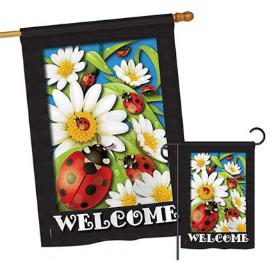 Brieanna Double Sided 40 in. H x 28 in. W Polyester Animal Flag set
