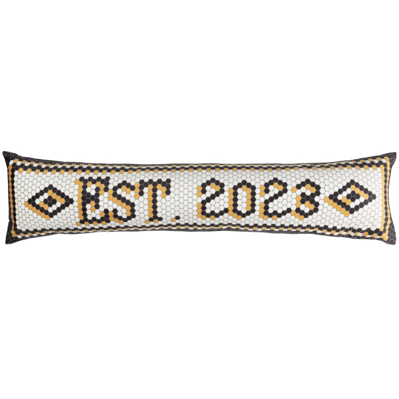 Established Mosaic Message Rectangular Floor Cushion