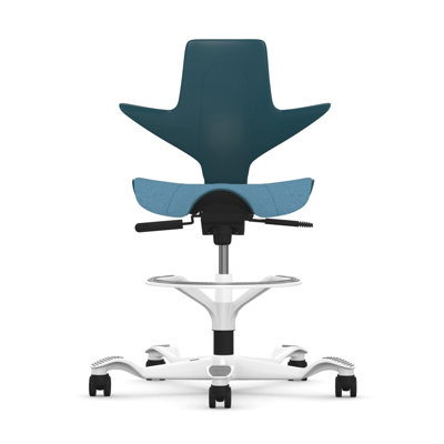 HAG Capisco Puls Adjustable Sit to Stand Chair Full Cushion with Footring