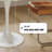 Modern and simple white round table-347688883