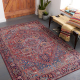 Fleckenstein Oriental Burgandy Area Rug