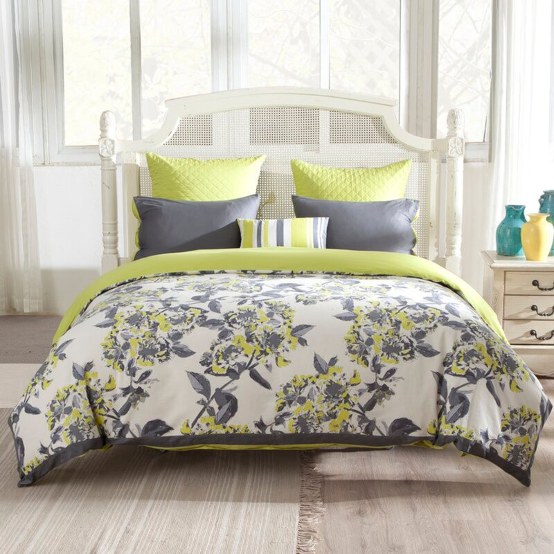 Ensemble de housse réversible pour couette, Housse de couette double / grand + 2 taies d'oreil