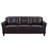 Stanton 78.7" Faux Leather Curved Arm Tufted Sofa