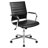 Crafton Mid-Back Black Leathersoft Contemporary Ribbed Executive Swivel Office Chair-1957700221-1890090769-1908948497