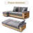 85" Multi-Functional L-Shape Sofa,Sofa Bed With Storage Ottoman And 2-Drawers, Arm Side Shelve-1414503029