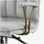 Chaise de bureau vintage pivotante blanche et chromée