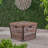 Outdoor Patio 24'' H X 32'' W Square Gas Burning Concrete Fire Pit Wood Pattern - Brown - 40,000 BTU (Tank Inside)
