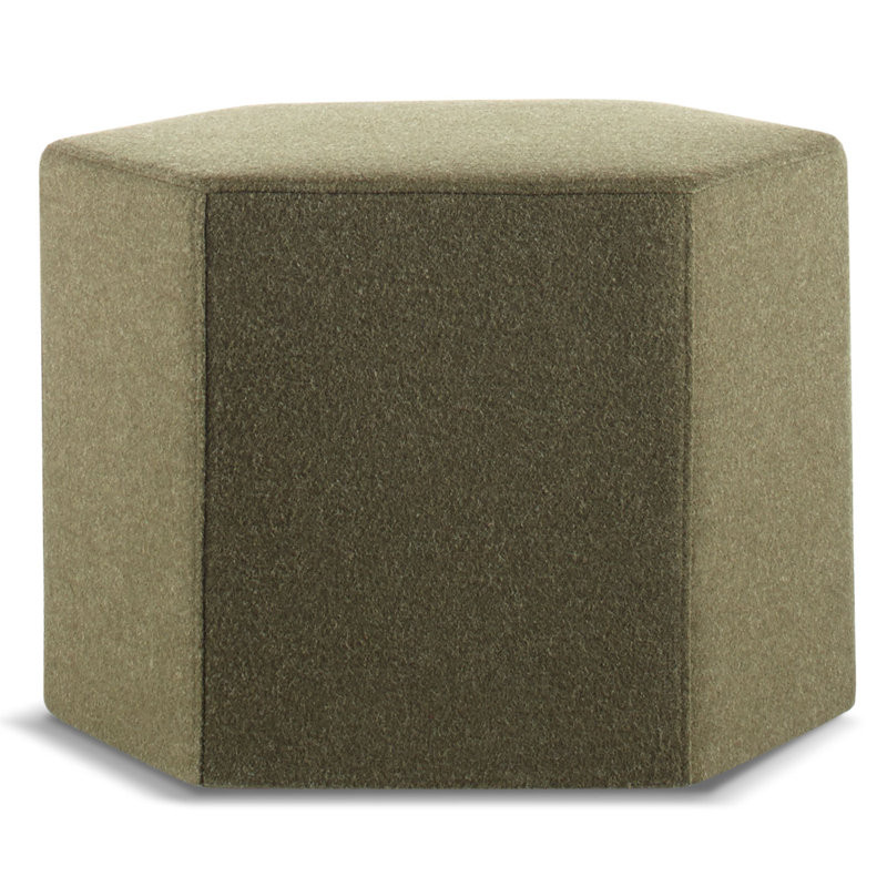 Hecks Upholstered Ottoman, Vesper Olive