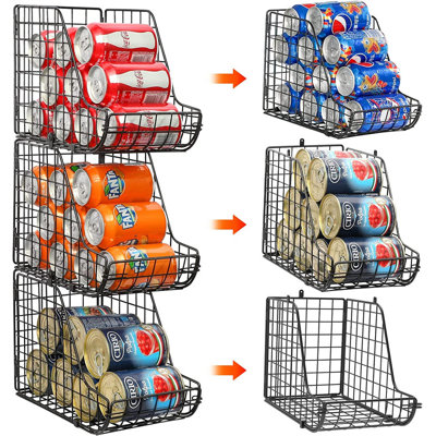 3 Tier Stackable Can Storage Rack