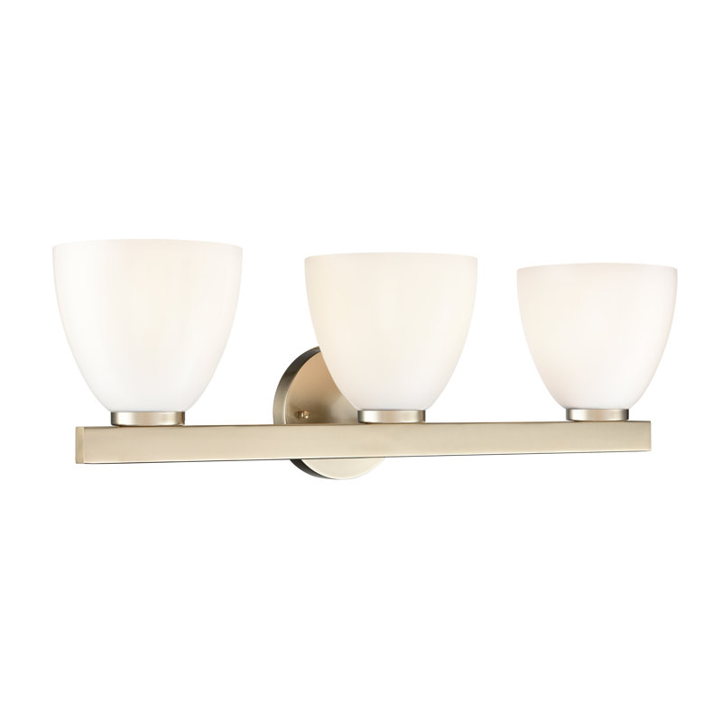 Meuble-lavabo 3 lumières Wrisley , Or moderne