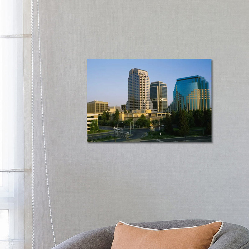 Skyscrapers in a City, Sacramento, California, USA 1 Piece Wrapped Canvas Wall Art, 66.04 cm H x 45.72 cm W x 1.91 cm D
