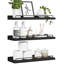 3 tablettes flottantes noires