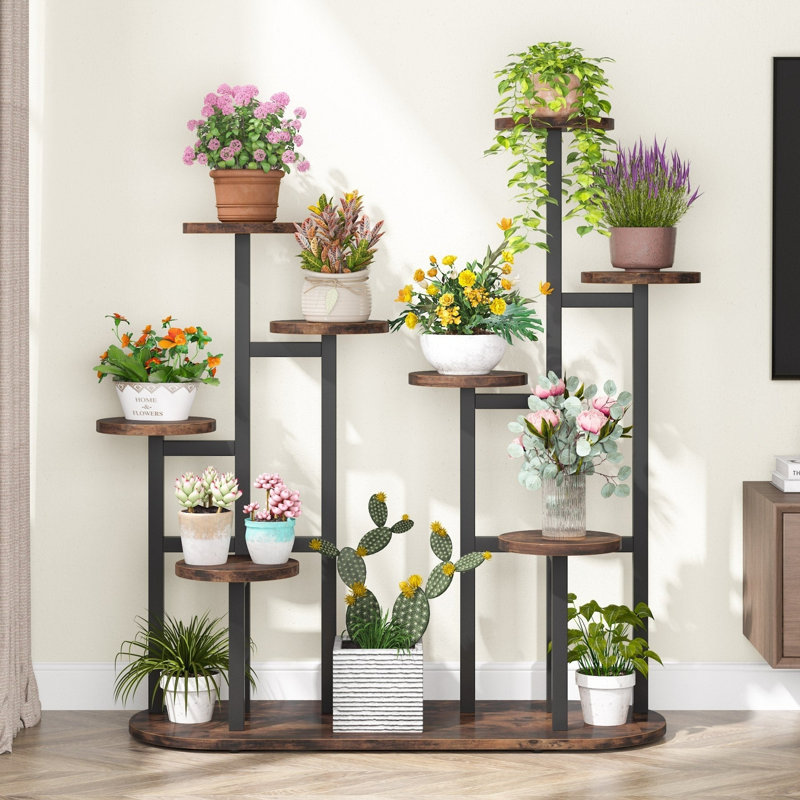 Support pour plante à plusieurs niveaux TribeSigns, 11 supports à fleurs en pot