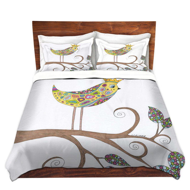 Ensemble de housse de couette oiseau talk, 1 housse simple + 1 taie standard