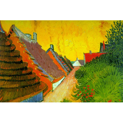 Reproduction d’art sur toile tendue, "saintes-maries road through the town" par vincent van gogh