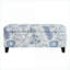 Ottoman with Floral Fabric, Storage &amp; Soft-Close Hinges - Multi-Functional for Living Room/Bedroom | Charcoal Gray | Wood