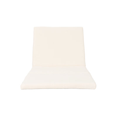 Water- Outdoor Folding Lounge Cushion In Cream - 25.15"W X 74.57"D 2.02"H, No Assembly Needed For A Portable Seat Waterproof,