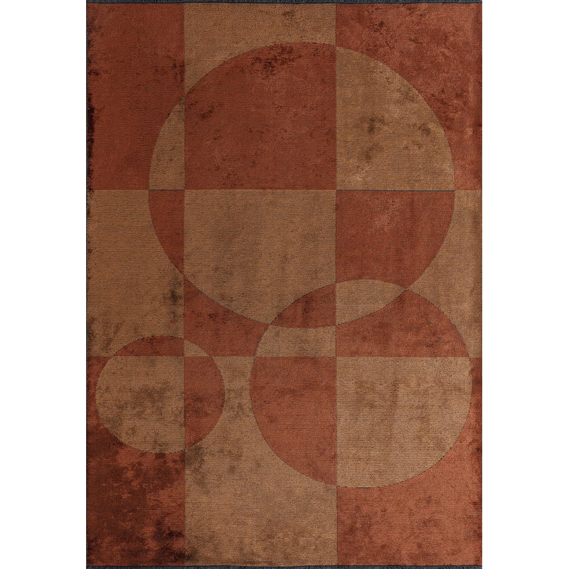 Renilde Geometric Hand Loom Indoor / Outdoor Area Rug, Rectangle 6'7" x 9'10"