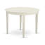 L'ensemble de mobilier de salle à manger 5 pièces comprend une table ronde et 4 chaises Parson rembourrées en polyester, lin blanc-1387362668
