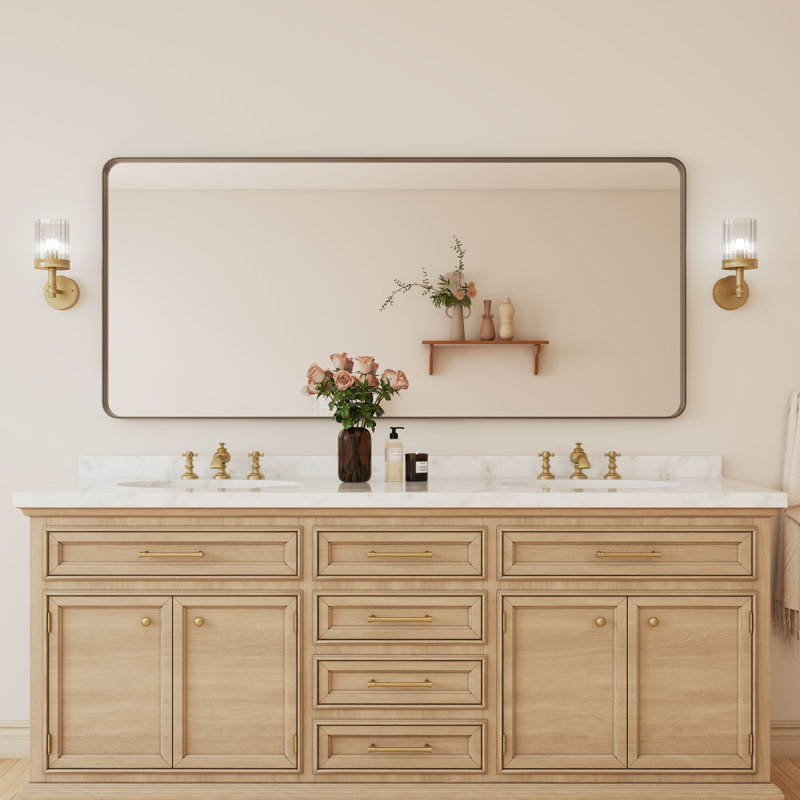 Miroir de salle de bain sur mesure, 72 po x 32 po