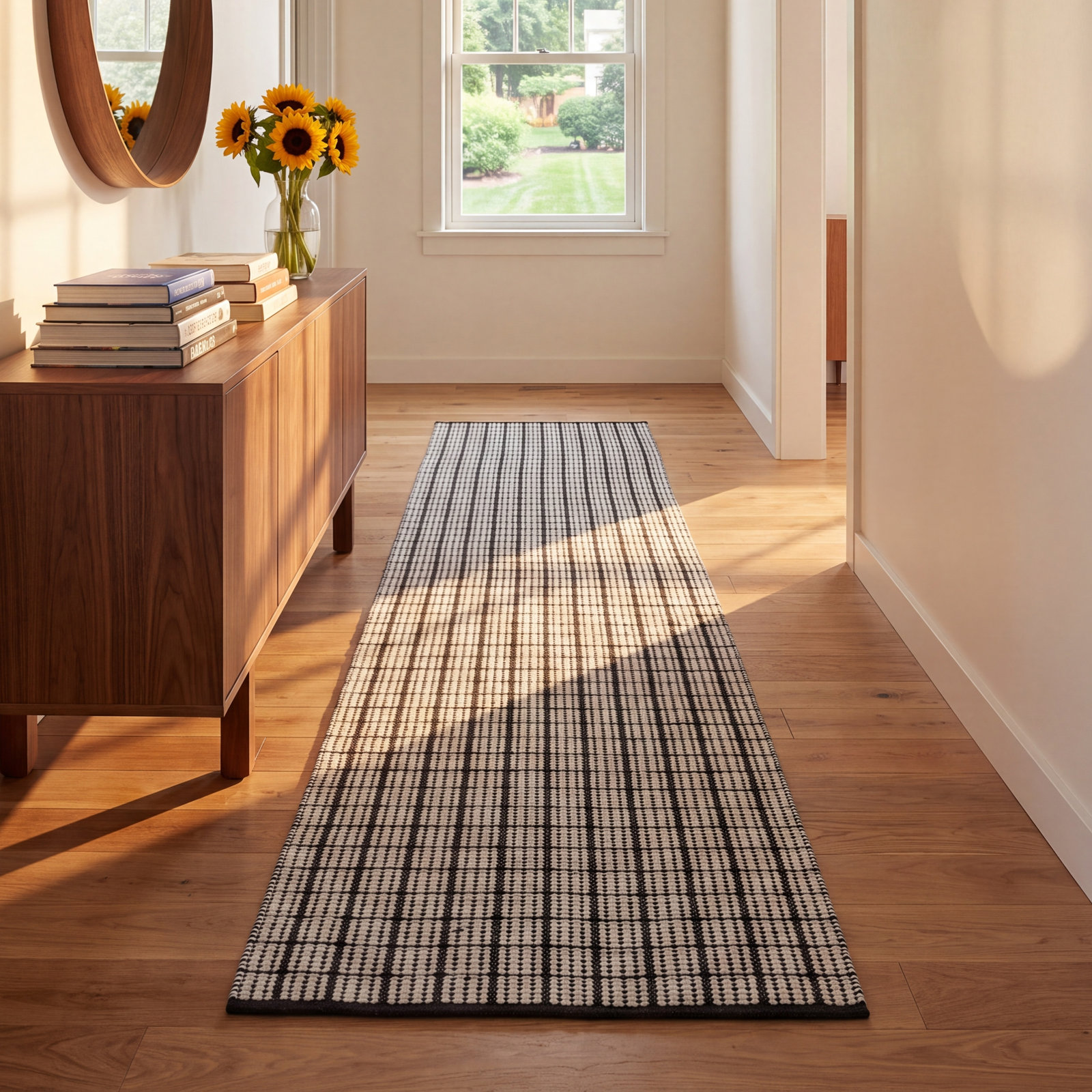 Malmo Hand-Woven Geometric Outdoor Rug, Runner 2'3" x 8'