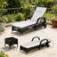 Ensemble de chaises longues d'extérieur 3 pièces